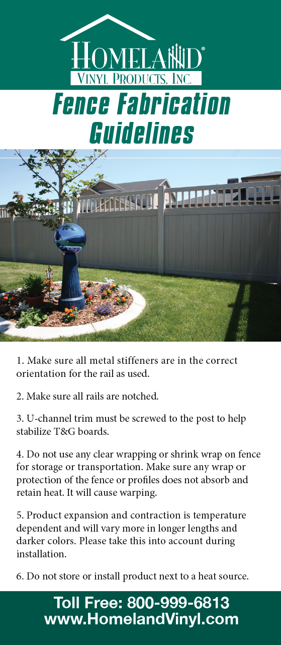 Brochures Homeland Vinyl Products Vinyl Fence, Vinyl Deck, Vinyl